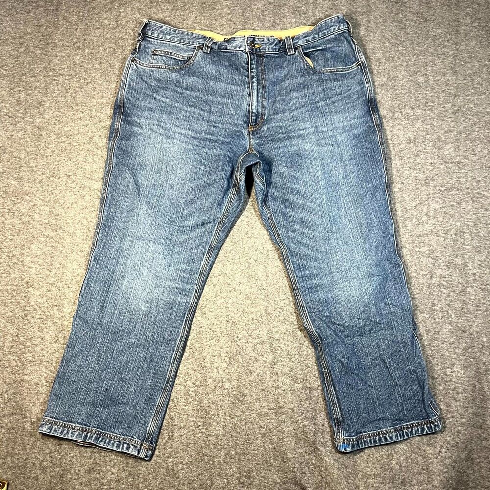 Duluth Trading Men’s Flex Ballroom Jeans Denim Stretch 42(40*)x28 *READ PAINT*